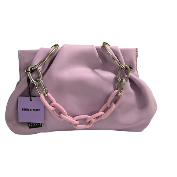 House of Want Lilac chain clutch, shoulder bag, Vegan, chill framed clutch - Picture 1 of 8